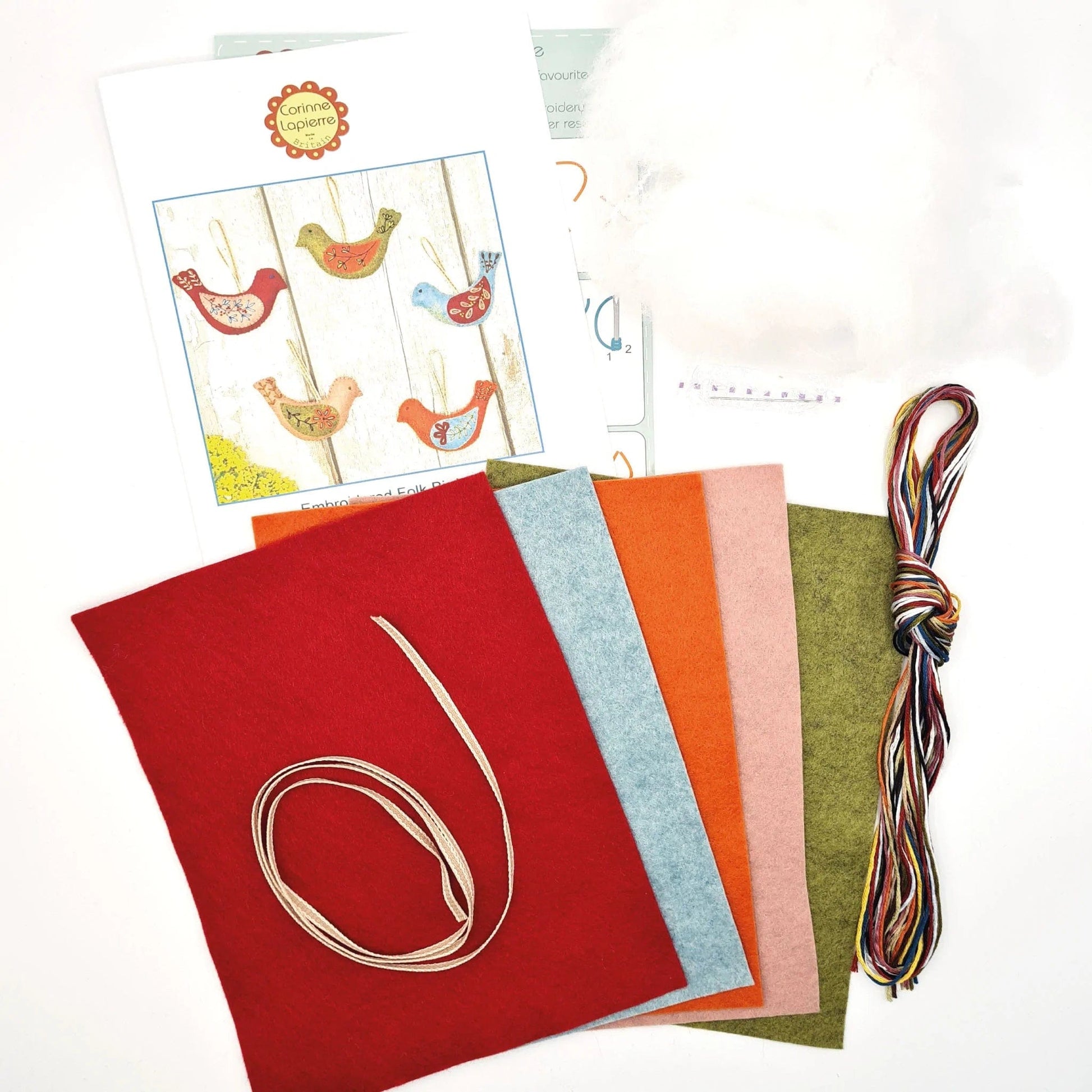 Folk Birds Felt Craft Kit  - 
