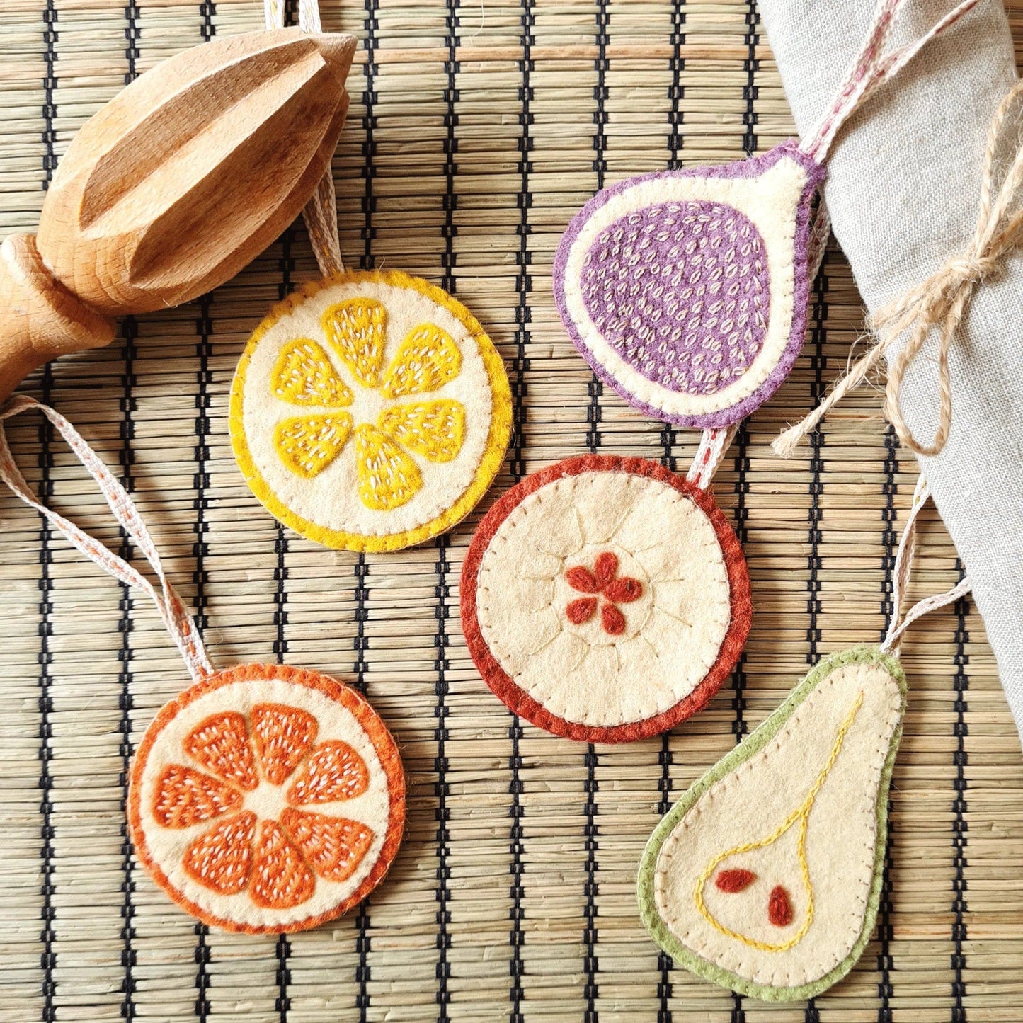 Embroidered Fruit Felt Craft Kit  - 
